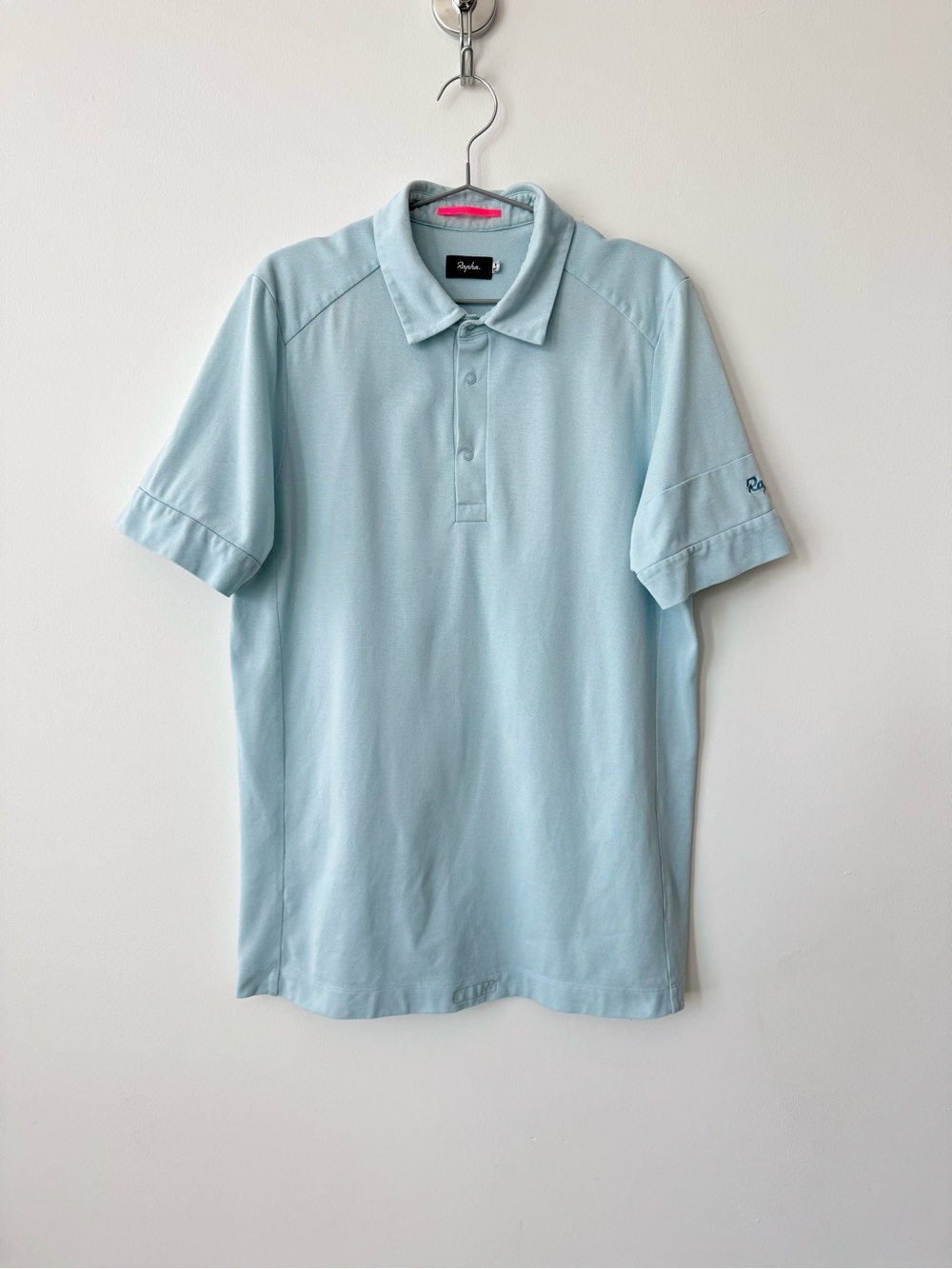Rapha Men's Pale Blue Performance Polo in 100% Cotton - size M